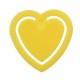 Papierknijper in hartvorm - geel