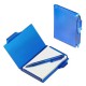Notitieboekje met balpen - blauw transparant