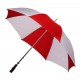 golfparaplu, handopening, diam. ca. 120 cm-rood/wit