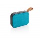 Fabric trend draadloze speaker - blauw/zwart