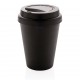 Herbruikbare dubbelwandige koffiebeker 300ml - zwart