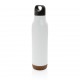 Auslaufsichere Vakuum-Flasche mit Kork, weiß