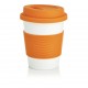 PLA Coffee cup, wit/oranje