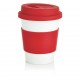 PLA Coffee cup, wit/rood