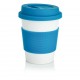 PLA Coffee cup, wit/blauw