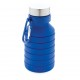 Lekvrije opvouwbare siliconen fles met schroefdop - blauw