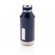 Lekvrije isolatie fles met logo plaatje - blauw