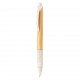Bamboe & tarwestro pen, wit - wit
