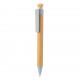 Bamboe pen met tarwestro clip - blauw