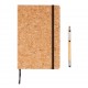 A5 kurken notitieboek incl. touchscreen pen, bruin, View 12
