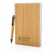 A5 Bamboe notitieboek & pen set, bruin, View 6