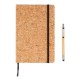 A5 kurken notitieboek incl. touchscreen pen, bruin, View 6