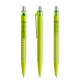 prodir QS40 Soft Touch PRT Push pen - yellow green/silver satin finish
