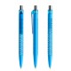 prodir QS40 PMT Push pen - cyan blue/silver chrome finish