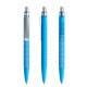 prodir QS40 Soft Touch PRS Push pen - cyan blue/silver satin finish