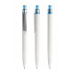 prodir QS01 PMS Push pen - White / silver /cyan blue