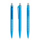 prodir QS40 Soft Touch PRT Push pen - cyan blue/silver satin finish