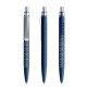 prodir QS40 Soft Touch PRS Push pen - sodalite blue/silver satin finish