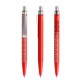 prodir QS40 PMS Push pen - red/silver satin finish