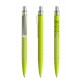 prodir QS40 Soft Touch PRS Push pen - yellow green/silver satin finish
