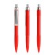 prodir QS30 Soft Touch PRS Push pen - red/silver satin finish