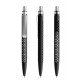 prodir QS40 Soft Touch PRS Push pen - black/silver satin finish