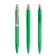 prodir QS40 Soft Touch PRS Push pen - bright green/silver satin finish