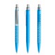 prodir QS40 PMS Push pen - cyan blue/silver satin finish