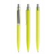 prodir QS01 Soft Touch PRS Push pen - Yellowgreen / silver