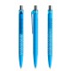 prodir QS40 Soft Touch PRT Push pen - cyan blue/silver chrome finish