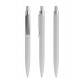 prodir QS01 Soft Touch PRS Push pen - concrete grey / silver