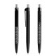 prodir QS40 Soft Touch PRP Push pen - black/silver satin finish