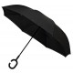 Inside Out paraplu, dubbeldoeks, windproof-zwart