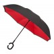 Inside Out paraplu, dubbeldoeks, windproof-zwart/rood