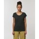 Vrouwen-T-shirt Stella Rounder Slub black S