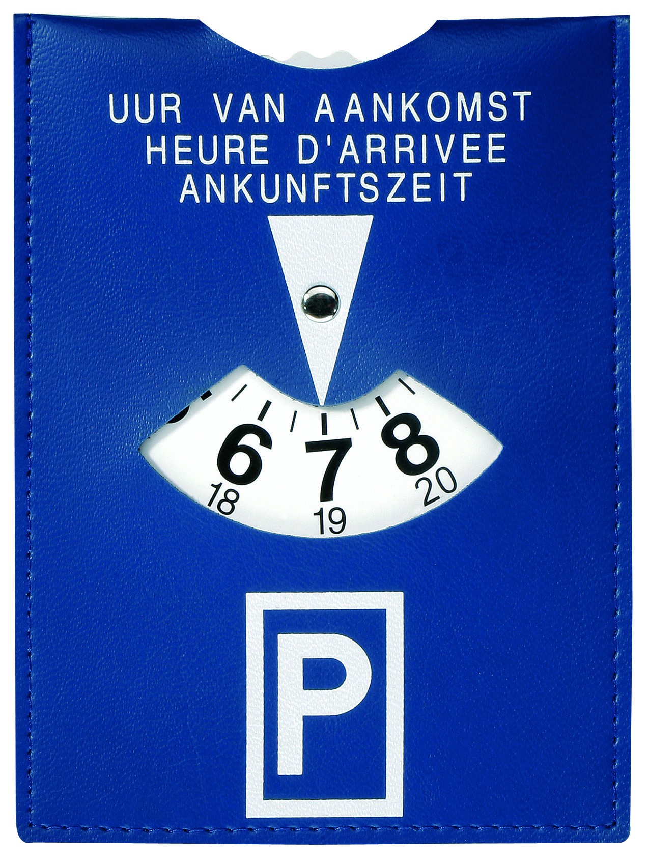 Karton-Parkscheibe für Deutschland (mit 1/2h-Einteilung) - blau - weiß