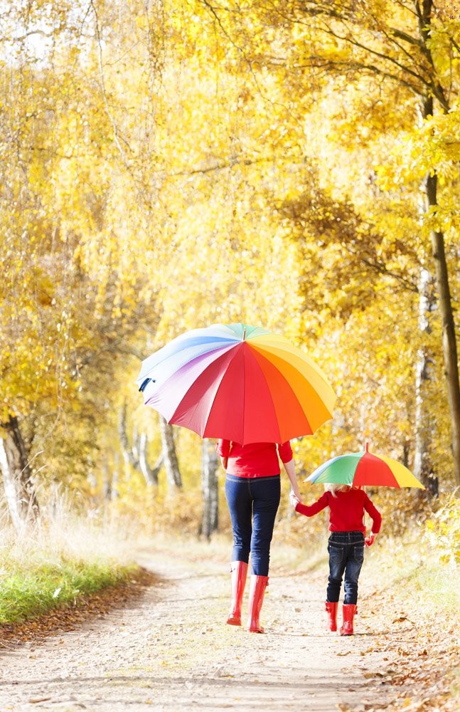 Kinder Regenschirm reflektierend bedruckt