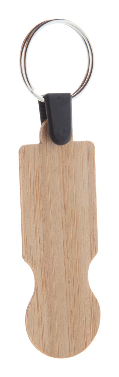 Einkaufswagen-Chip/Schlüsselanhänger aus Bambus BooCart bedruckt als  Werbeartikel 675514408