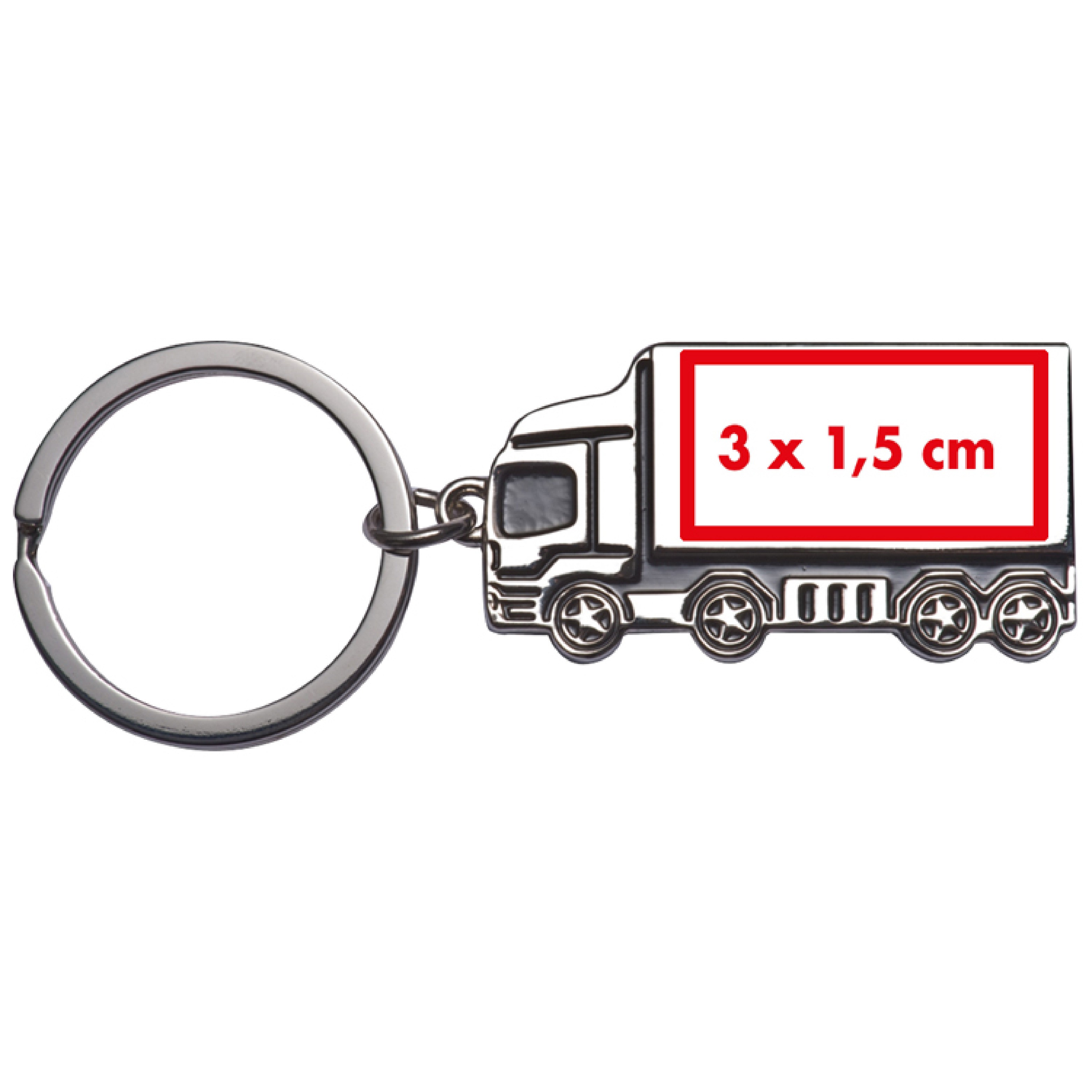 Metall-Schlüsselanhänger LKW bedruckt als Werbeartikel 855431927