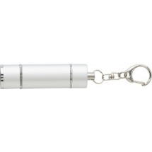 2-in-1 Schlüsselanhänger Flash aus Kunststoff - Silber