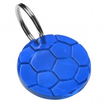 Schlüsselanhänger Rund, trend-blau