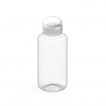 Trinkflasche "Sports" klar-transparent 0,7 l, transparent/weiß