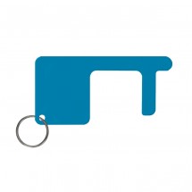 Schlüsselanhänger "Safe contact" mit Schlüsselring, antibak., hellblau