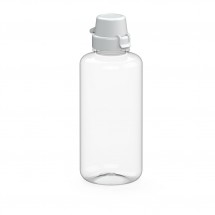 Trinkflasche School klar-transparent 1,0 l - transparent/weiß