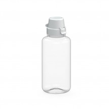 Trinkflasche School klar-transparent 0,7 l - transparent/weiß