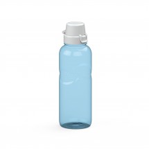 Trinkflasche Carve "School" Colour 0,7 l, transparent-blau/weiß
