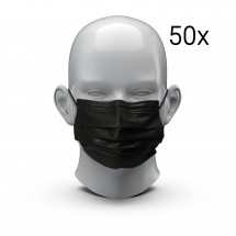 Medizinische Gesichtsmaske "MNS" 50er Set, schwarz