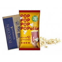 Mikrowellen-Popcorn im Werbetütchen | 90 g | süßes Popcorn | 4c Euroskala