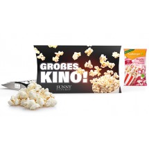 Mikrowellen-Popcorn in Werbekartonage | 90 g | süßes Popcorn | 4c Euroskala