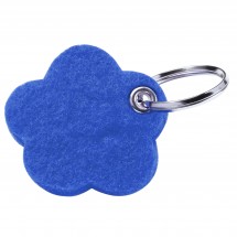 Filz-Schlüsselanhänger Motiv, BLUME, blau